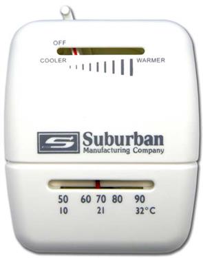 Thermostat chauffage Suburban blanc